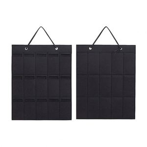 Organisateur mural ou de porte en tissu lin-coton avec poches suspendues pour chambre à coucher – Cadeau promotionnel d'entreprise - Product Image 2