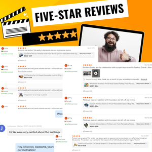 Sacchetti Personalizzati con Chiusura a Zip su 3 Lati per Esche da Pesca in Plastica Morbida con Foro per Esche - Product Image 6