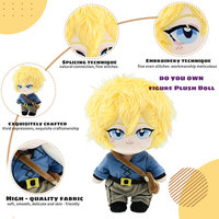 Poupée en peluche personnalisée Gaopeng, broderie, 20 cm, personnage de dessin animé, garçon, jouet en peluche avec vêtements, poupée en coton faite à la main, 10 cm