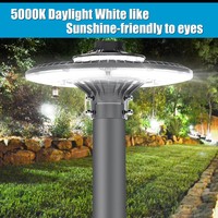 Lámpara de Jardín LED de 60W 5000K IP65, Cuerpo de Aluminio Impermeable, Pantalla de PC con Sensor de Luz, Alimentación CA