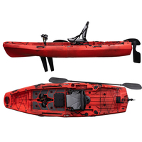 Kayak modulaire 10 pieds, facile à transporter, avec propulsion à pédales ou électrique, en LLDPE, monoplace, kayak de pêche modulaire à pédales, type sit-on-top