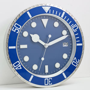 Horloge murale créative de luxe 34cm horloge murale moderne en métal Design Art maison grande horloge de décoration de chambre à coucher <span class=keywords><strong>luminescente</strong></span> numérique - Product Image 4