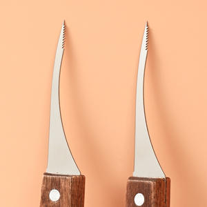 Éplucheur de crevettes Yangjiang en acier inoxydable avec manche en bois, outil de cuisine 3 en 1 pour nettoyer et ouvrir les crevettes - Product Image 3