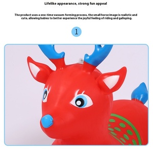 Gonflable Cerf <span class=keywords><strong>Vache</strong></span> Jouets PVC Bébé Mont Saut Animaux Flash Musique Épaissie Antidéflagrante En Gros Ballons Accessoires - Product Image 3