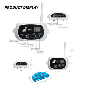 Système de collier de dressage <span class=keywords><strong>pour</strong></span> chien sans fil électrique extérieur, écologique, en plastique, grand enclos <span class=keywords><strong>pour</strong></span> animaux de compagnie avec vibrations, choc et bip - Product Image 5