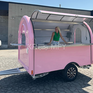 Remolque de Comida Rápida y Helados Móvil para Exteriores 2025 con Construcción de Fibra de Vidrio y Aluminio, Carrito de Servicio de Alimentos Remolcable - Product Image 1