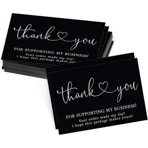 개인 맞춤 로고 인쇄 감사 카드 작은 비즈니스 럭셔리 금속 호일 명함/웨딩 카드/감사 카드