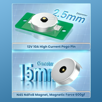 Connecteur magnétique étanche Pogo Pin 12V 10A à courant élevé 2 broches pour chargeur de PCB/appareils industriels