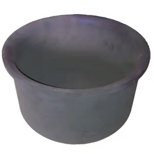 Heating refractory graphite crucible in medium frequency furnace for copper smelting