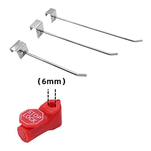 ล็อกหยุดทำจากพลาสติกสีแดง6มม. สำหรับร้านค้าปลีก - Product Image 5