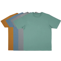 T-shirt en jersey de coton surdimensionné été hommes T-shirt à manches courtes ajusté T-shirt haut écologique hommes vêtements bio T-shirt