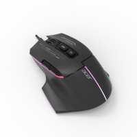 OMW950 Souris de jeu filaire USB Câble tressé RVB rétroéclairé 7200 DPI 6 boutons Conception ergonomique à deux mains 1.5m PC