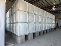 Réservoir d'eau modulaire en PRV, panneaux sectionnels en fibre de verre pour système d'alimentation en eau des bâtiments