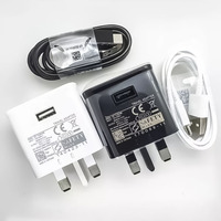 Producto Popular Adaptador de Enchufe USB TA20 Kit de Cargador de Viaje para Samsung S8/S9/S10 Cargador de Pared Rápido y Adaptativo de 5V2A 15W Enchufe de Reino Unido