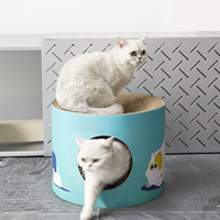 Pet New Release Product 2025 Maison pour chat d'intérieur de style double couche et planche à gratter pour chat pour jouer et se détendre