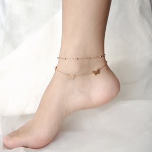 สร้อยข้อเท้าประดับพู่ผีเสื้อเทรนด์2023สินค้าใหม่ทุกสัปดาห์บูทข้อเท้าประดับด้วยทองคำ14K 18K - Product Image 6