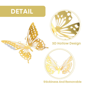 Xieli زينة العام الجديد لوازم الحفلات 3D فراشة ورقة كعكة ممتاز - Product Image 3