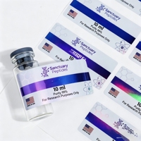 Étiquettes personnalisées en rouleau de PP imperméables pour flacons de peptides, autocollants imprimés durables pour cosmétiques, produits de beauté et soins personnels