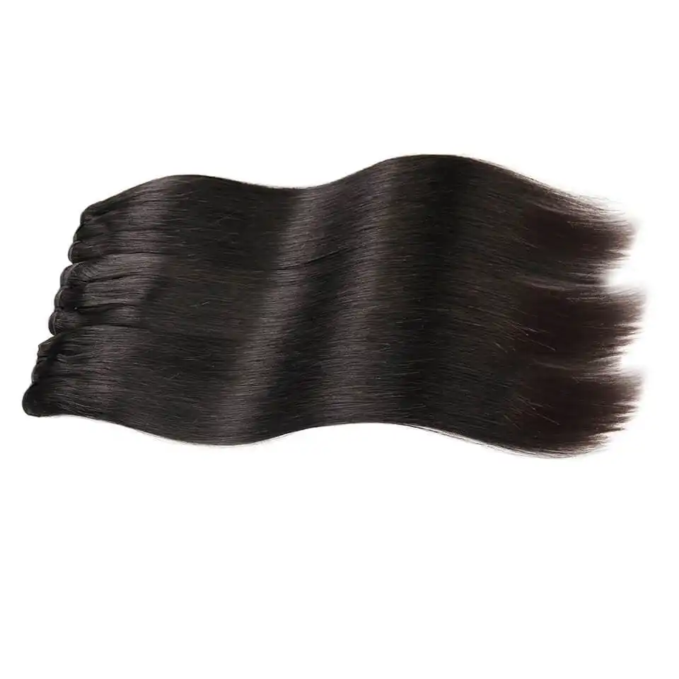 Оптовая цена, супер двойные вытянутые девственные Реми, вьетнамские человеческие волосы для наращивания, шьют волосы, пряди темно-коричневого цвета