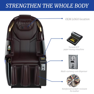 Elektrischer Münzbetriebener Kommerzieller Ganzkörper-4D-Massagestuhl für Geschäfte mit Zahlungssystem Tragbarer Luftdruck-Massagestuhl - Product Image 3