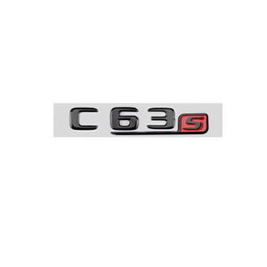Stiker Emblem Huruf Bagasi Belakang Mobil Glossy Black C63S, Decal Mewah dengan Bahan ABS Chrome untuk C Class W204 W205 - Product Image 2