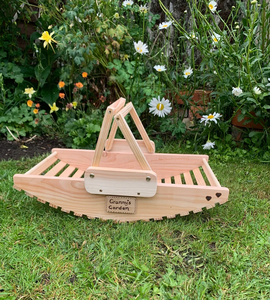 Wooden <strong>Garden</strong> <strong>Trug</strong> With Fold Down Handle Wooden Basket - Product Image 2