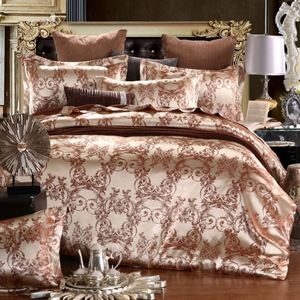 Juego <span class=keywords><strong>de</strong></span> Ropa <span class=keywords><strong>de</strong></span> <span class=keywords><strong>Cama</strong></span> <span class=keywords><strong>para</strong></span> Boda, Estilo Europeo, Satén Jacquard, Juego <span class=keywords><strong>de</strong></span> 4 Piezas, Juego <span class=keywords><strong>de</strong></span> Funda Nórdica y Sábanas - Product Image 6