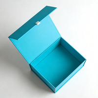 Hochwertige Maßgefertigte Blaue Faltbare Personalisierte Verpackung Karton Starre Box Kleidung Geschenkbox Verpackung Luxus-Verpackungsbox