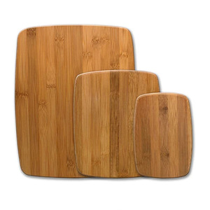 Solid Wood <b>Square</b> Cutting Board <b>Set</b> 3-Piece Bamboo Kitchen Chopping Block Multi Functional Household Use - Product Image 2