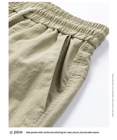 Shorts décontractés extra larges pour hommes, été, nylon fin, respirant, grande taille, fermeture éclair, pour hommes grands et corpulents
