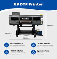 Imprimante UV DTF professionnelle Printpro, imprimante d'autocollants avancée et imprimante de broderie UV DTF pour la production graphique de chaussures personnalisées