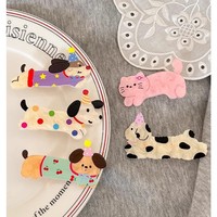 Barrettes à cheveux coréennes en acrylique, motif animaux de dessin animé mignons, colorées et tendance, pinces bec de canard 6,5 cm pour filles et femmes, vente en gros