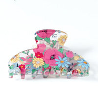 Pinces à cheveux en gros de haute qualité grand design de requin rétro avec motif de fleur simple pinces à cheveux de style rétro doux
