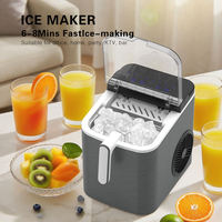 12kgs/24hrs Comptoir Ménage Rapide Glace Out Tactile Panneau De Commande Portable Automatique Machine À Glaçons avec Scoop