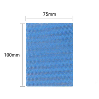 Pads abrasifs en maille céramique bleue, dureté moyenne, pour ponçage humide/sec, 75*100 mm, OEM, pour ponceuse à cloisons sèches