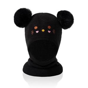 Gorro de Punto con Bordado de Gato de Dibujos Animados para Niños, Gorro Cálido para Bebés, Niños y Niñas, para Otoño e Invierno, Gorro de Moda - Product Image 4