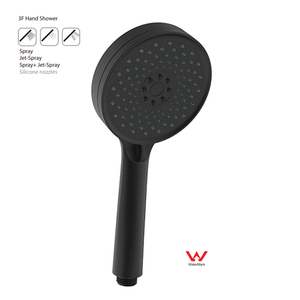 Cabezal de ducha de mano de masaje con 5 funciones de modos de alta presión en línea Baño ducha de mano de lluvia de níquel completo con WARS ACS CE - Product Image 1