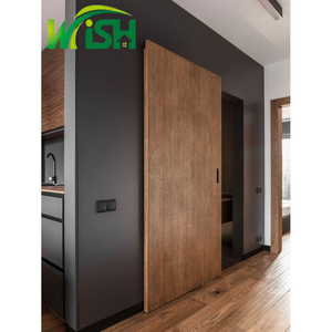 Hiện Đại Ẩn Trượt Cửa Gỗ Nội Bộ Rắn Gỗ Ma Cửa Veneer Ma Hệ Thống Cửa Với Mềm Đóng Cửa - Product Image 2