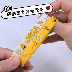 Pulsera de Silicona Little Bee, Paquete de 3, Negro, Amarillo, Blanco, Diseño de Abeja de Dibujos Animados, Impermeable, Decorativa, para Fiestas y Actividades - Product Image 3