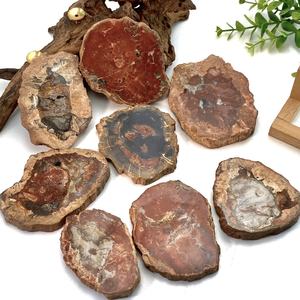 Groothandel natuurlijk gepolijste fossiele houten plaat ruwe versteende houten steensnede specimen met Feng Shui & Boeddhistisch thema - Product Image 3