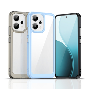 เคสโทรศัพท์อะคริลิคใสกันกระแทกหลากสีจัดส่งเร็วสำหรับ Oppo Reno 14F