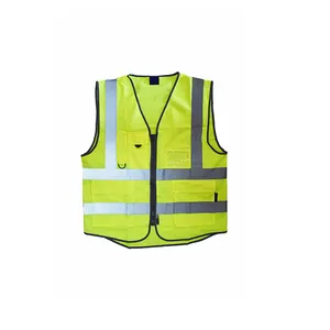 Europe Standard High Visibility Yellow Orange Blue Safety Vest-S to 5XL Reflective Clothing