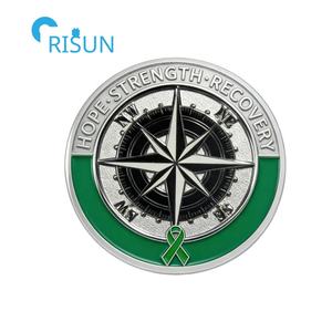 Souvenirs personnalisés <span class=keywords><strong>de</strong></span> sensibilisation à la santé mentale, ruban vert, pièces commémoratives, pièces <span class=keywords><strong>de</strong></span> défi personnalisées <span class=keywords><strong>de</strong></span> sensibilisation à la santé mentale - Product Image 6