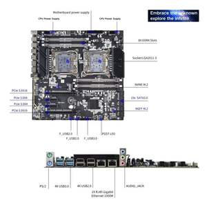 NEW X99 8 상 전원 공급 장치 LGA 2011-3 지원 인텔 제온 E5 V3/V4 메인 보드 쿼드 채널 ECC DDR4 X99 듀얼 CPU 마더보드 - Product Image 3