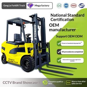 GONGLE Vente directe usine Petit transpalette à accumulateur renforcé avec roues en caoutchouc et châssis en tôle de 10 mm, capacités 1,5, 2, 2,5 et 3 tonnes - Product Image 5