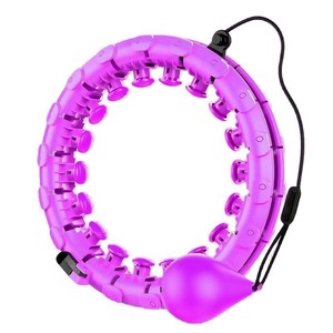Adjustable Waist Slimming Hula Hoop Purple ABS Fitness Equipment For Body Shaping Detachable With Double Lock - Product Image 2