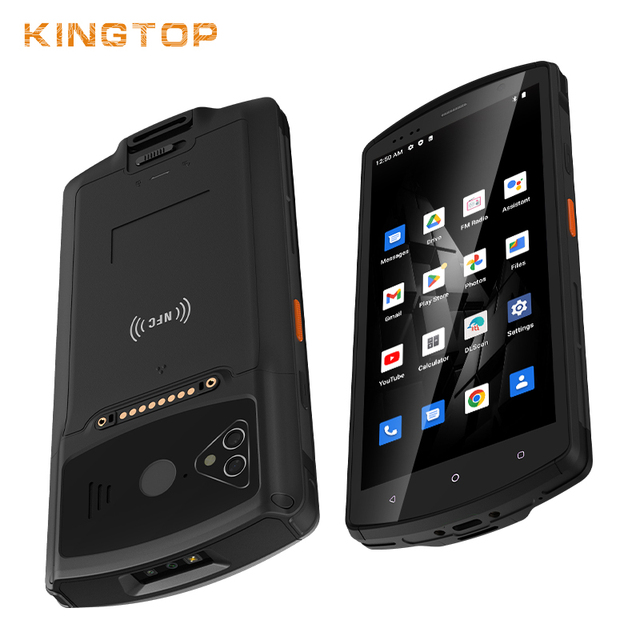 ODM Android 12 Rugged PDA 5.7 Inch 4GB 64GB IP67 2D Barcode Scanner with Phone Holder for Couriers Logistics Delivery Terminal