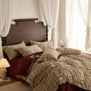 Ensemble <span class=keywords><strong>de</strong></span> housse <span class=keywords><strong>de</strong></span> couette quatre pièces en coton et <span class=keywords><strong>lin</strong></span> <span class=keywords><strong>de</strong></span> style <span class=keywords><strong>ancien</strong></span> Summer Anne, nouvelle arrivée - Product Image 2