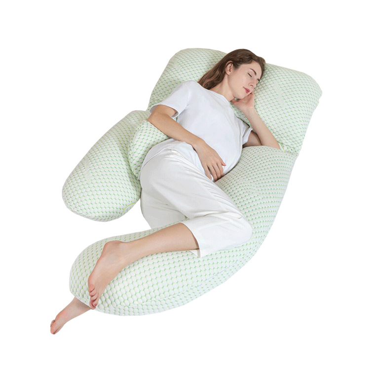 Bamboo Maternity Pillow Massage U Shaped Maternity Bamboo Memory Pregnancy C Shaped Full Body Pillow