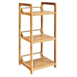 Estante de Almacenamiento de Baño Moderno de Bambú, Tipo Soporte, Multifuncional, para Sala de Estar, Dormitorio, Cocina, Ahorro de Espacio - Product Image 3